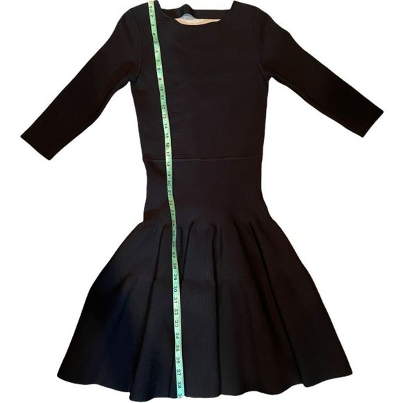 ISSA London Black Ribbed Dress Medium (UK large) - Picture 3 of 10